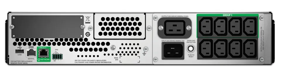 APC ups SMART 2200 LCD RM 2U, 1920VA/1920W, USB, do rack 2U