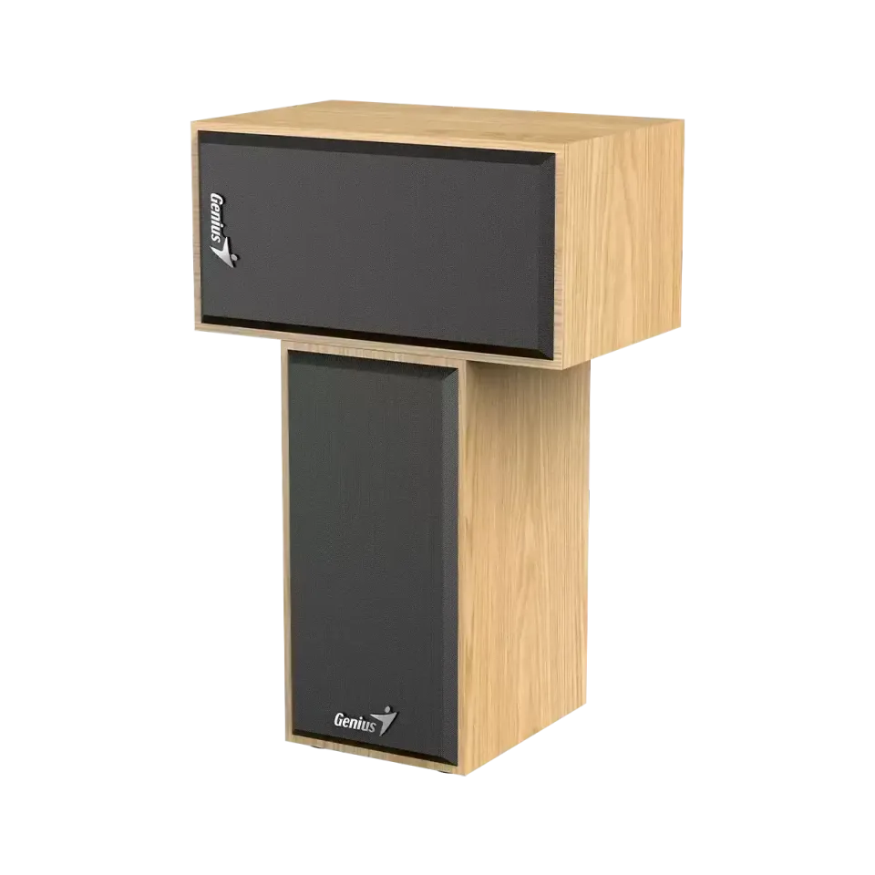 GENIUS repro SP-HF180, 2.0, 6W, USB napájení, 3,5mm jack, světlé dřevo