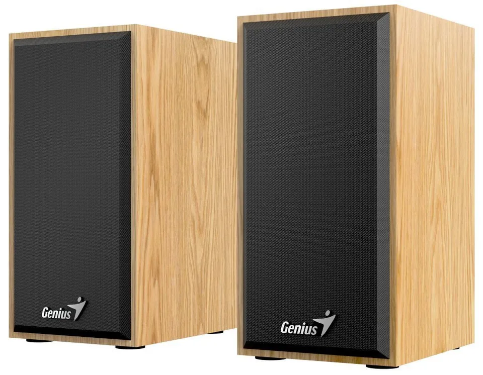 GENIUS repro SP-HF180, 2.0, 6W, USB napájení, 3,5mm jack, světlé dřevo
