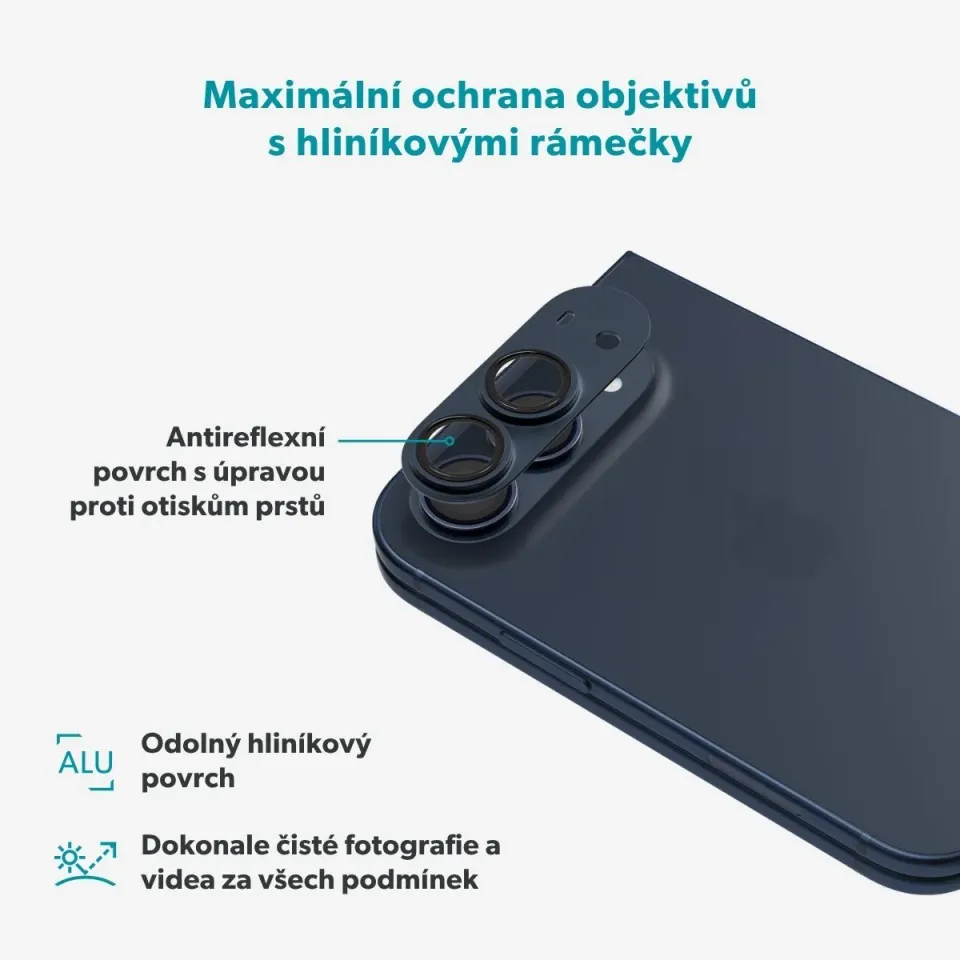 Epico Aluminium AntiReflective Lens iPhone Duo tmavě modrá