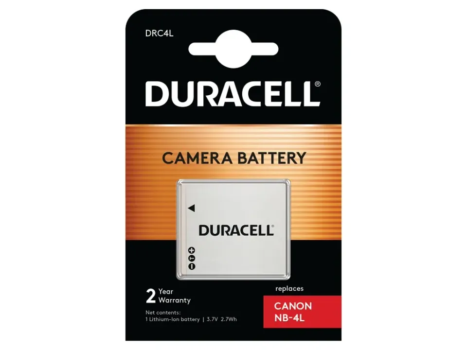 DURACELL Baterie - DRC4L pro Canon NB-4L, šedá, 700 mAh, 3.7 V