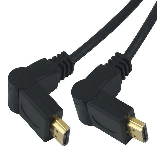 PREMIUMCORD Kabel HDMI A - HDMI A M/M 15m, otočné zlacené konektory