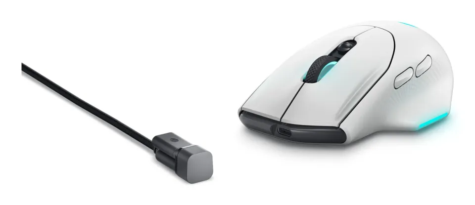 DELL myš Alienware Wireless Gaming Mouse AW620M / bezdrátová/ stříbrná