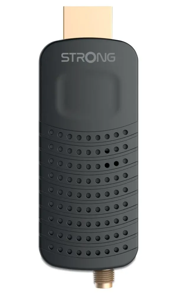STRONG DVB-T/T2 tuner HDMI stick SRT 84/ Full HD/ H.265/HEVC/ externí anténa/ EPG/ PVR/ HDMI/ USB/ micro USB/ IR/ černý
