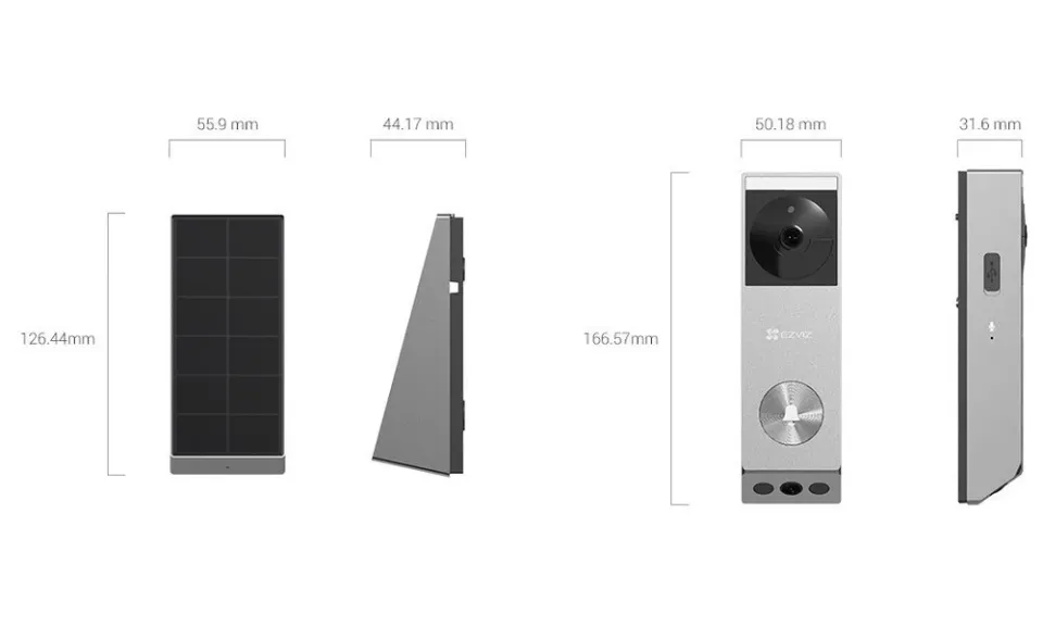 EZVIZ chytrý zvonek se dvěma kamerami EP3x Pro + CH1 Doorbell Kit