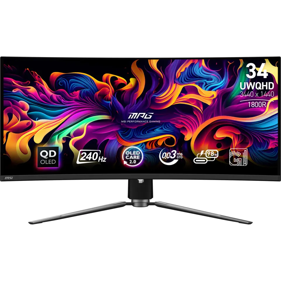 MSI Gaming monitor MPG 341CQPX QD-OLED, 34,18" QD-OLED zakřivený/3440x1440 (UWQH