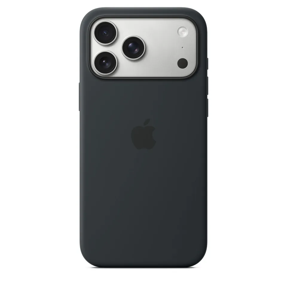 iPhone 17 Pro Max Silicone Case w MS – Black / SK
