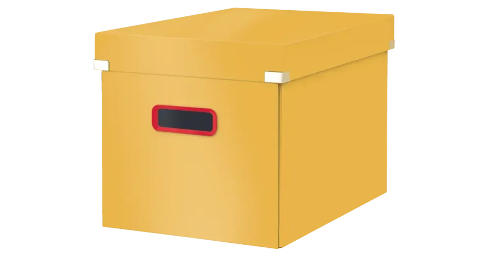 LEITZ Čtvercová krabice Click&Store COSY, velikost L (A4), teplá žlutá