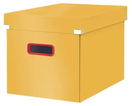 LEITZ Čtvercová krabice Click&Store COSY, velikost L (A4), teplá žlutá