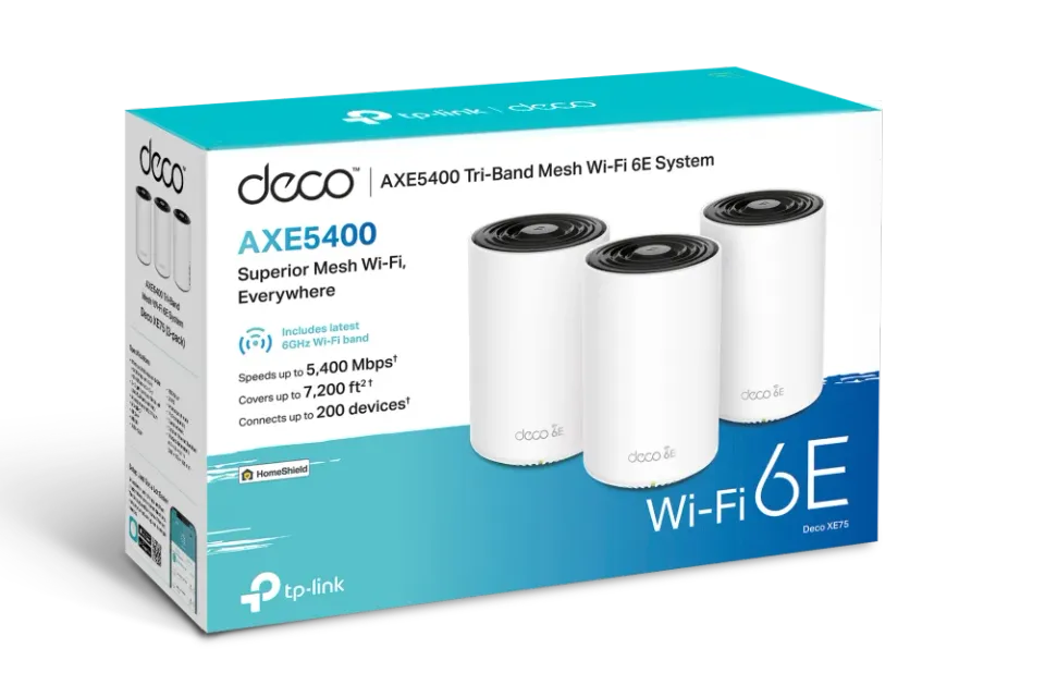 TP-Link Deco XE75(3-pack) - AXE5400 třípásmový Meshový Wi-Fi 6E systém pro chytr