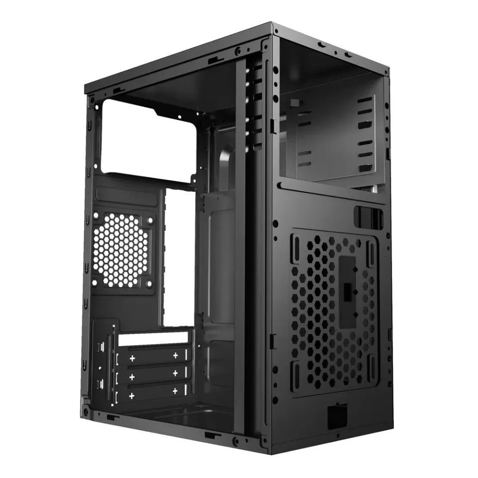 1stCOOL MicroTower STEP 4 USB3, black černý, bez zdroje, microtower mATX (1xUSB3, 2xUSB2, Audio) (PC case)
