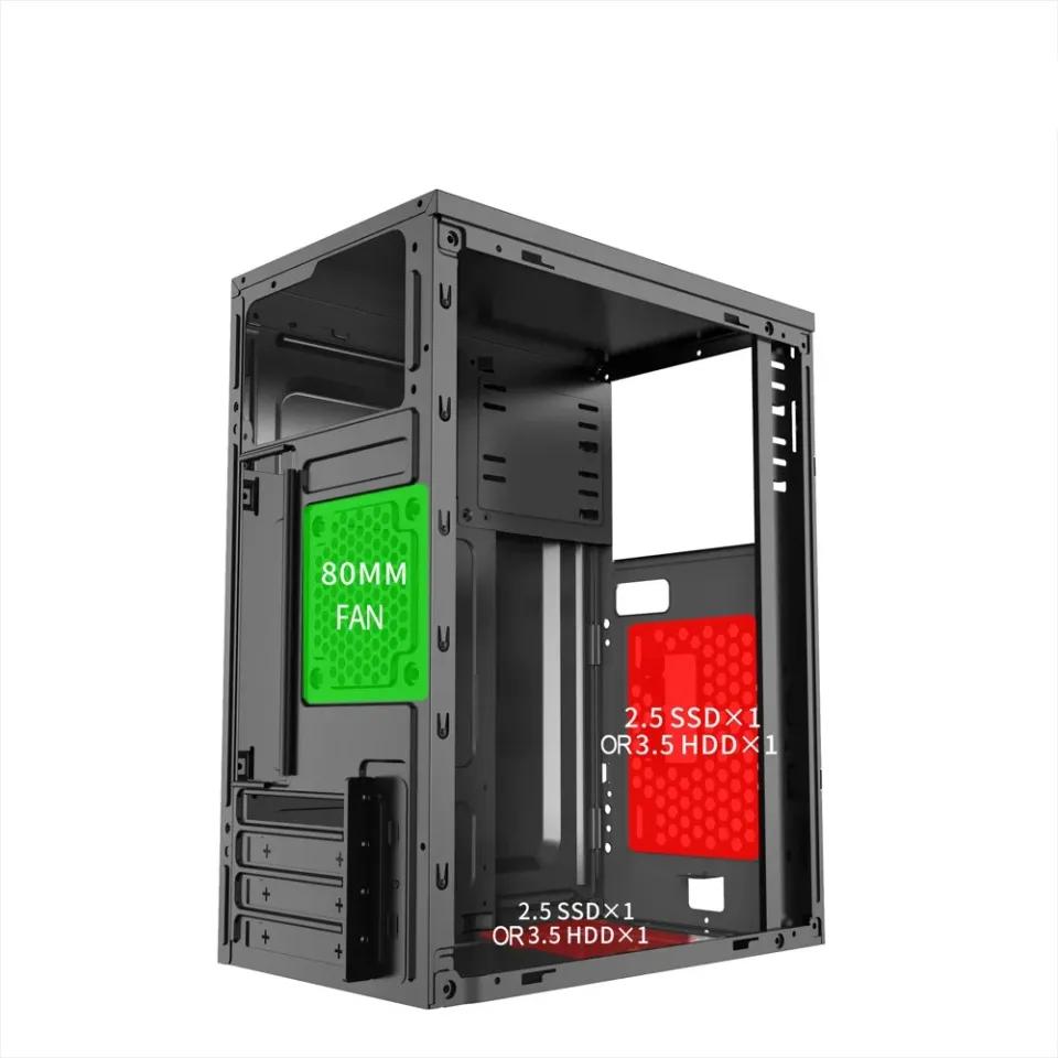 1stCOOL MicroTower STEP 4 USB3, black černý, bez zdroje, microtower mATX (1xUSB3, 2xUSB2, Audio) (PC case)
