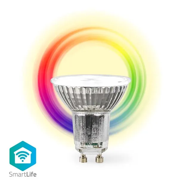 Nedis WIFILRC10GU10 - SmartLife LED žárovka | Wi-Fi | GU10 | 345 lm | 4,9 W | RG