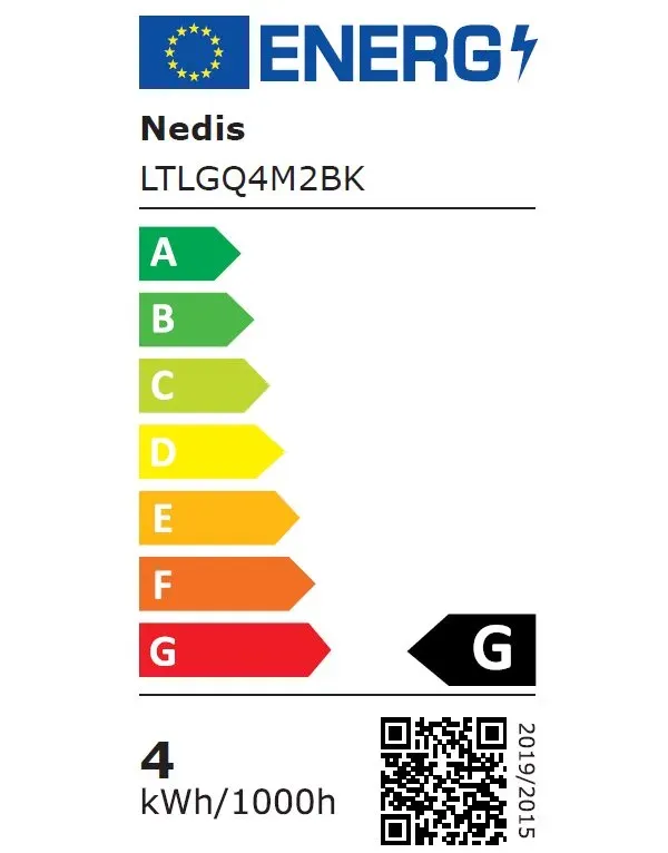 Nedis LTLGQ4M2BK - LED lampička s bezdrátovou nabíječkou | Stmívač | 15 W | S tl