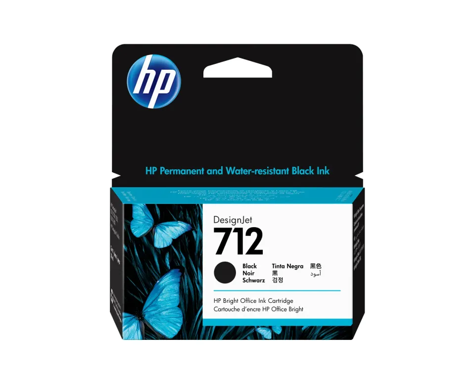 HP 3ED70A náplň č.712 černá malá 38ml (black, pro DesignJet T210, T230, T250)