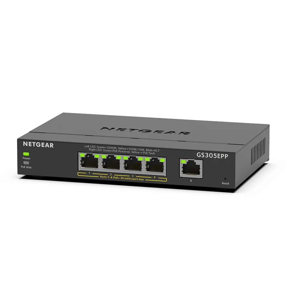 NETGEAR 5PT GE PLUS SWCH W/ HI-PWR POE+