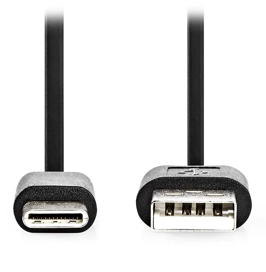 NEDIS kabel USB 2.0/ zástrčka USB-C - zástrčka USB-A/ 15W/ černý/ box/ 2m