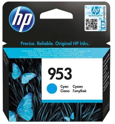 HP F6U12AE originální náplň azurová č.953 (cyan, cca 630 stran) (pro OfficeJet Pro 7720, 7740, 8210, 8710,8715, 8720,8725, 8730, 8740
