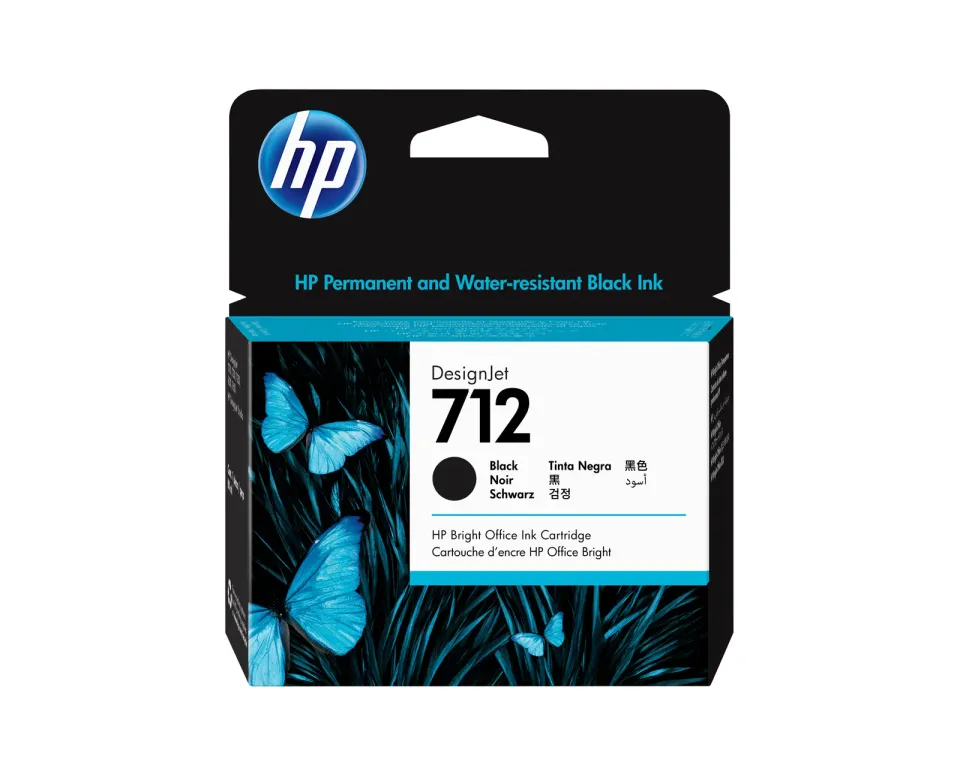 HP 3ED71A náplň č.712 černá velká 80ml (black, pro DesignJet T210, T230, T250)
