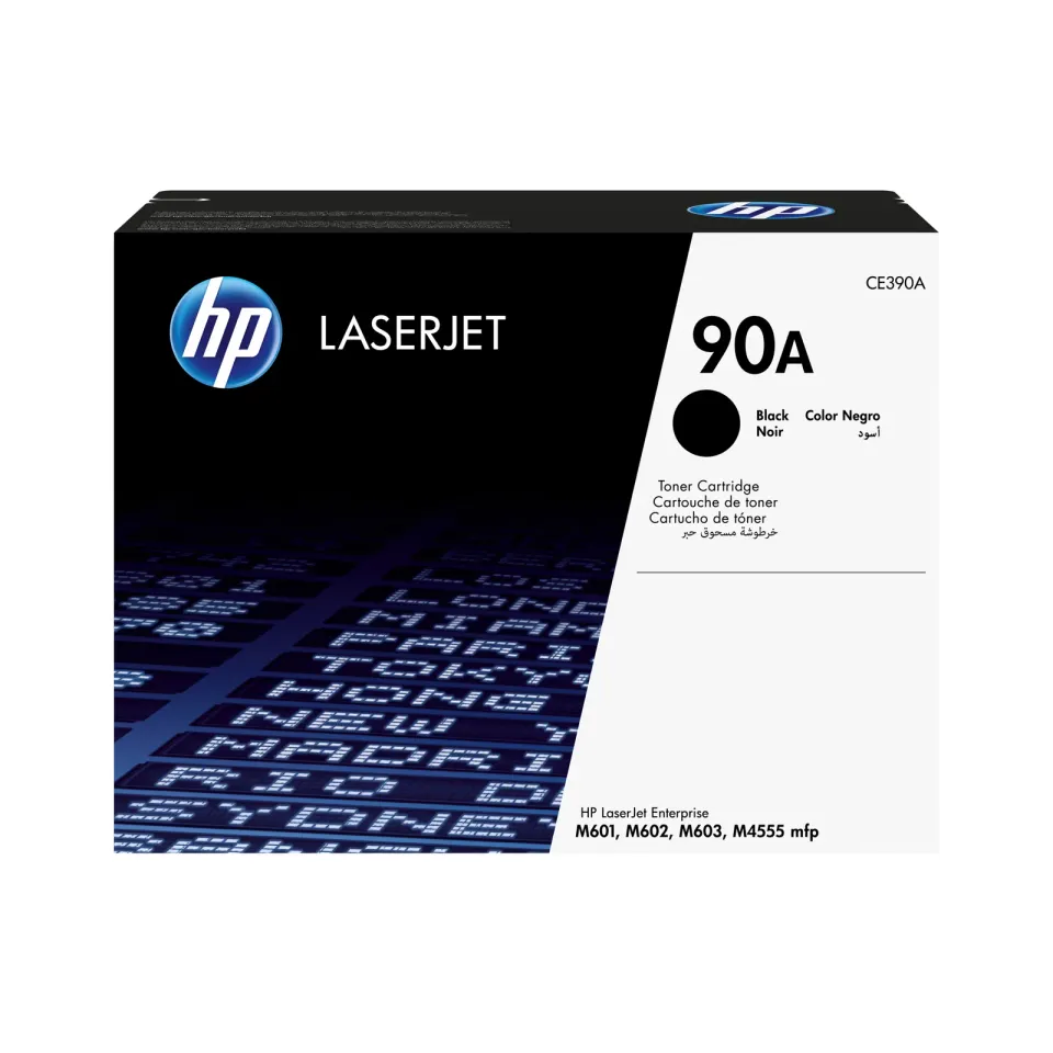 HP CE390A originální toner černý č.90A malý 10000str. (LJ M4555, M601, M602, M603)