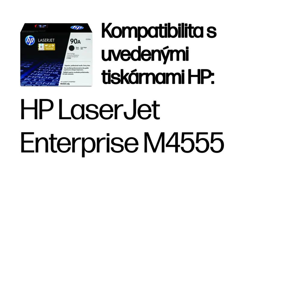 HP CE390A originální toner černý č.90A malý 10000str. (LJ M4555, M601, M602, M603)