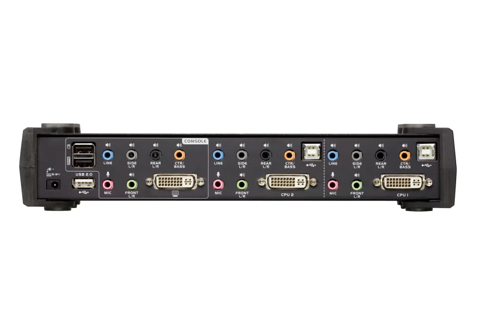ATEN KVM switch CS-1782A USB Hub 2PC DVI Dual Link KVMP, audio