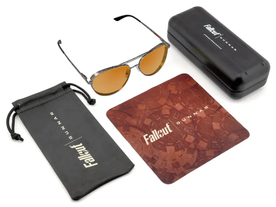 GUNNAR kancelářske/herní brýle FALLOUT BROTHERHOOD OF STEEL /GUNMETAL/ * jantárová skla MAX * BLF 98 * GUNNAR focus