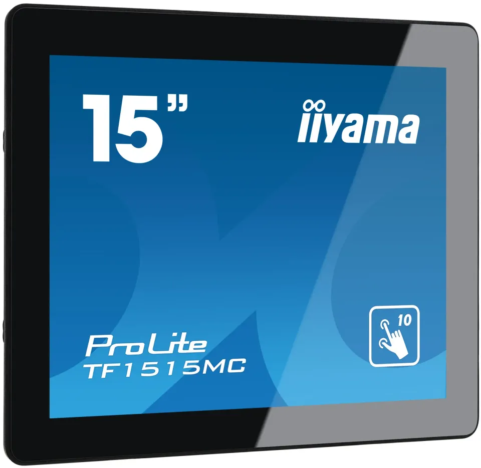 15" iiyama TF1515MC-B2: TN, XGA, capacitive, 10P, 350cd/m2, VGA, DP, HDMI, černý