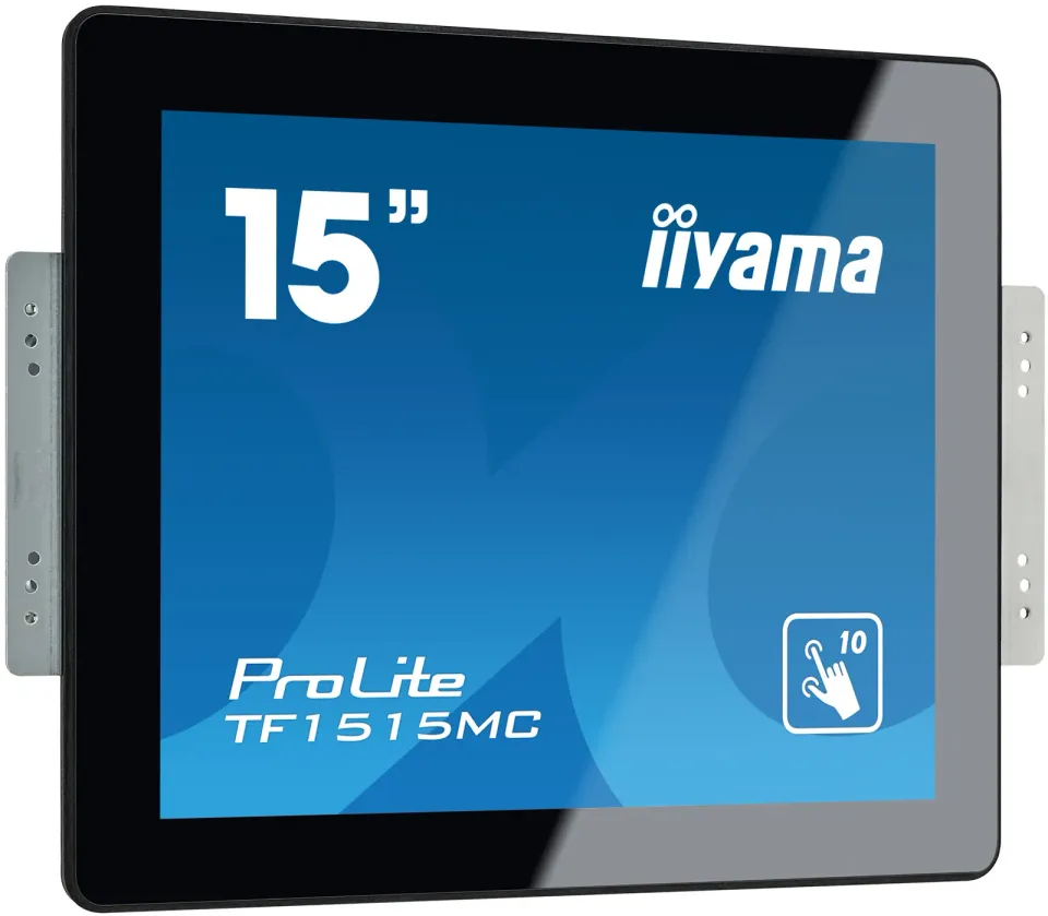 15" iiyama TF1515MC-B2: TN, XGA, capacitive, 10P, 350cd/m2, VGA, DP, HDMI, černý