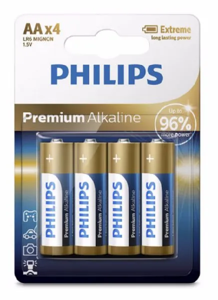 Philips batteries 4x AA (1.5V), Premium Alkaline series