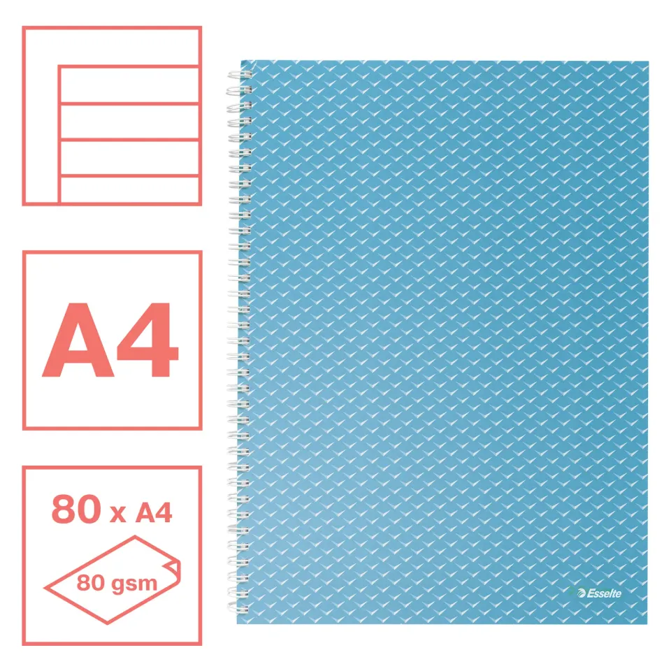 Esselte blok Colour'Breeze A4 linka, modrý