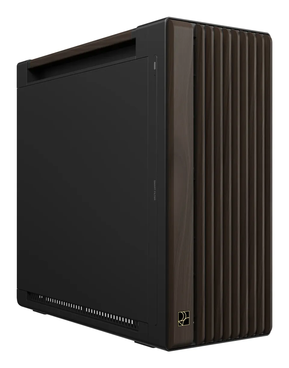 ASUS case PROART PA602 WALNUT WOOD MODERN METAL, Mid Tower, černá