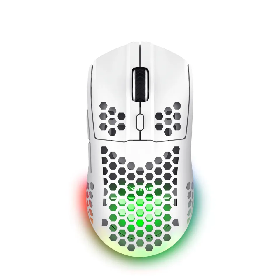 TRUST bezdrátová myš GXT 929W Helox Lightweight, RGB, Bílá