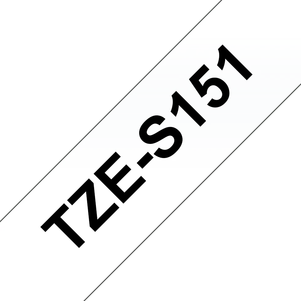 Brother - TZe-S151 průsvitná / černá (24mm,lamin.,extrémně adh.)