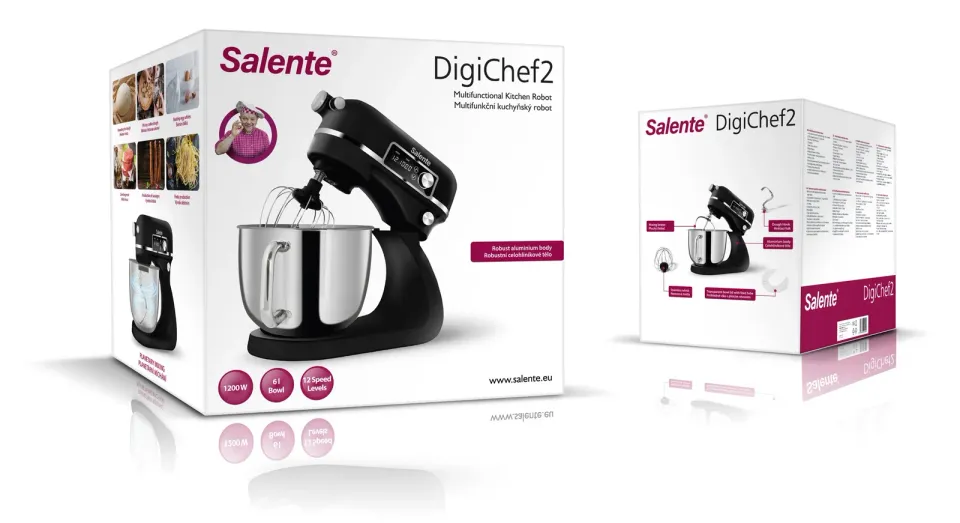 Salente DigiChef2, kuchyňský robot, mísa 6 litrů, celokovový, digitální displej,