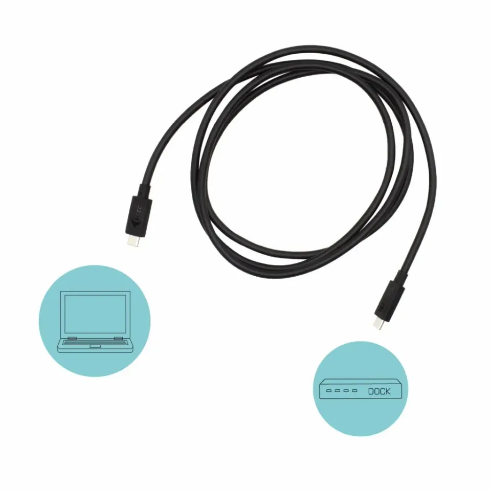 i-tec Thunderbolt 3 – Class Cable, 40 Gbps, 100W Power Delivery, USB-C Compatibl