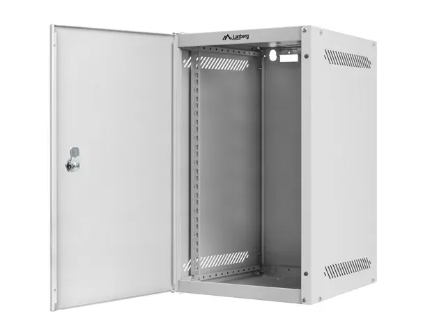 LANBERG RACKOVÁ SKŘÍŇ 10" PRO MONTÁŽ NA STĚNU 9U/280X310 PRO VLASTNÍ MONTÁŽ S KOVOVÝMI DVEŘMI ŠEDÁ