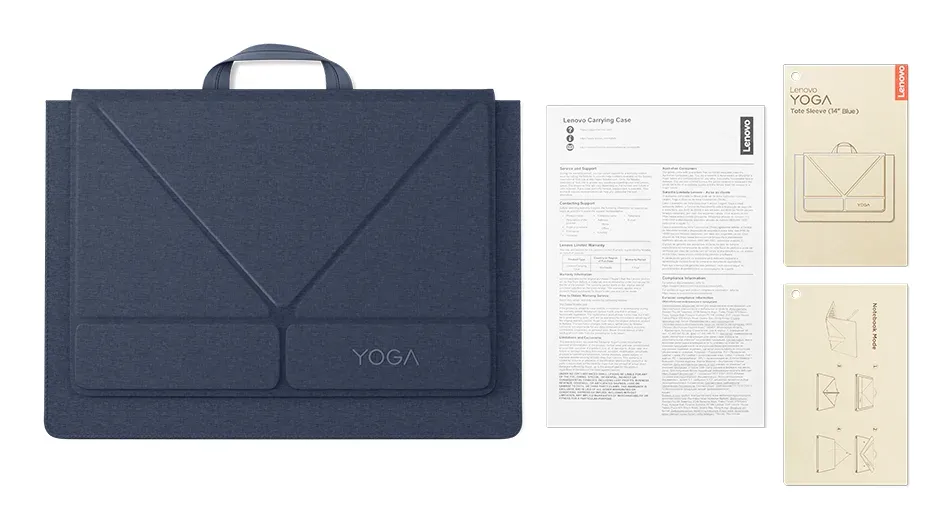 Lenovo Yoga 14" Tote Sleeve = pouzdro na 14" Lenovo Yoga notebooky v modré barvě