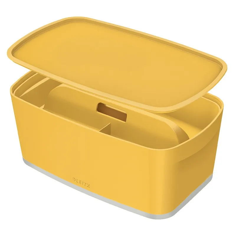 LEITZ Úložný box s víkem MyBox Cosy + Organizér s držadlem, velikost S, teplá ž