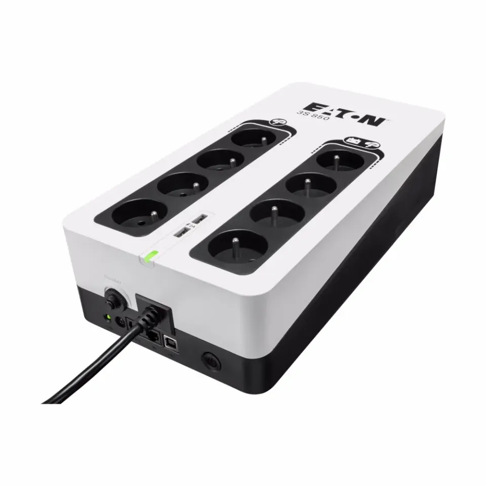 Eaton 3S 850 FR, UPS 850VA / 510W, 8 zásuvek (4 zálohované), USB, 2x USB charge, české zásuvky