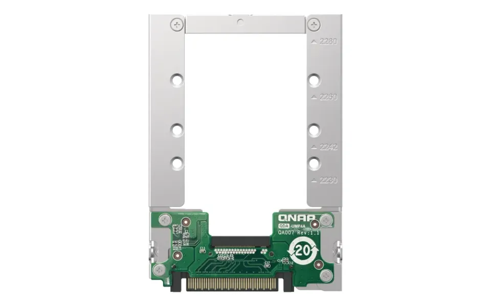 QNAP adaptér QDA-UMP4A (1x M.2 2280 PCIe 4.0 x4 NVMe SSD slot v 2,5" U.2 PCIe 4.0 NVMe SSD rámečku)