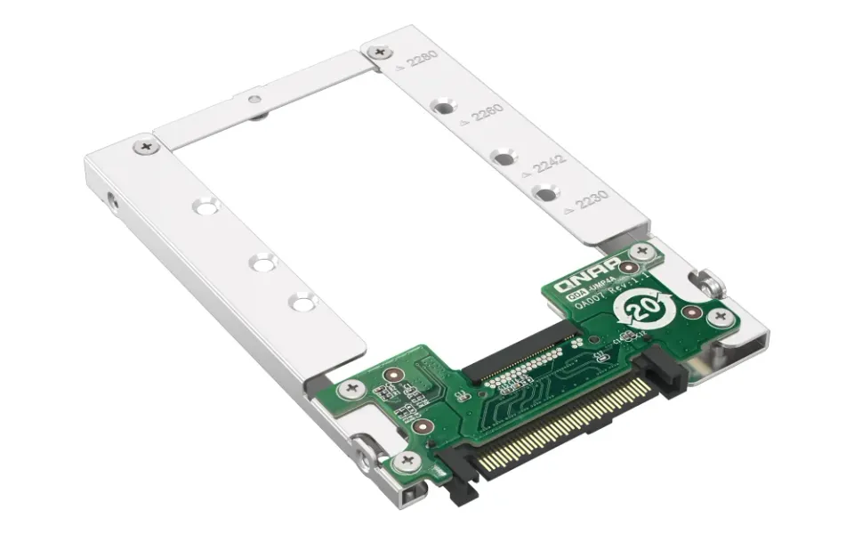 QNAP adaptér QDA-UMP4A (1x M.2 2280 PCIe 4.0 x4 NVMe SSD slot v 2,5" U.2 PCIe 4.0 NVMe SSD rámečku)