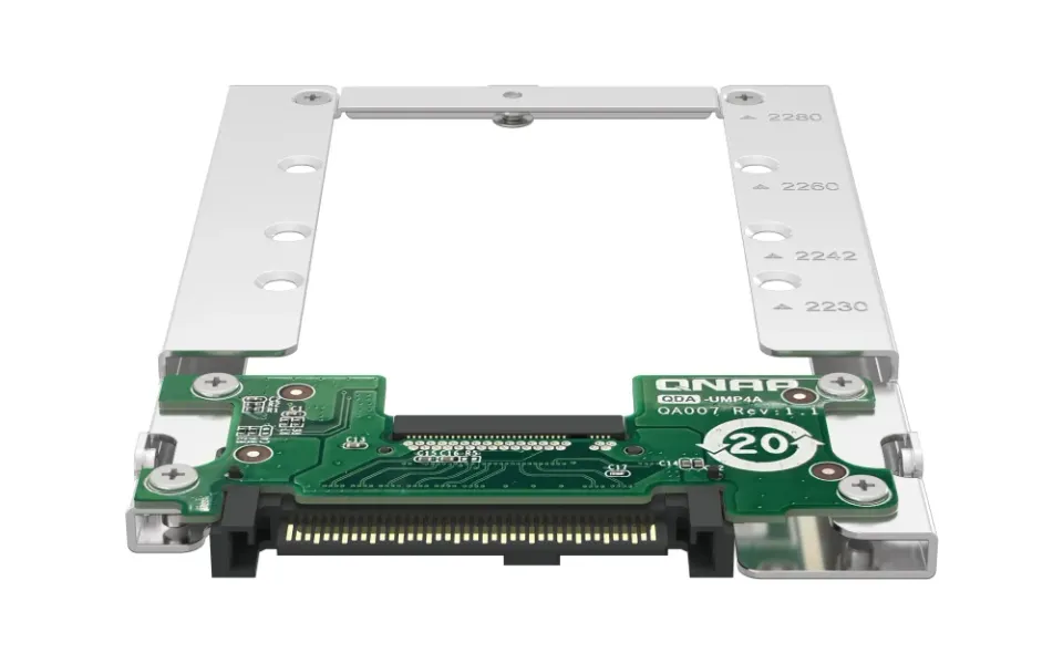 QNAP adaptér QDA-UMP4A (1x M.2 2280 PCIe 4.0 x4 NVMe SSD slot v 2,5" U.2 PCIe 4.0 NVMe SSD rámečku)