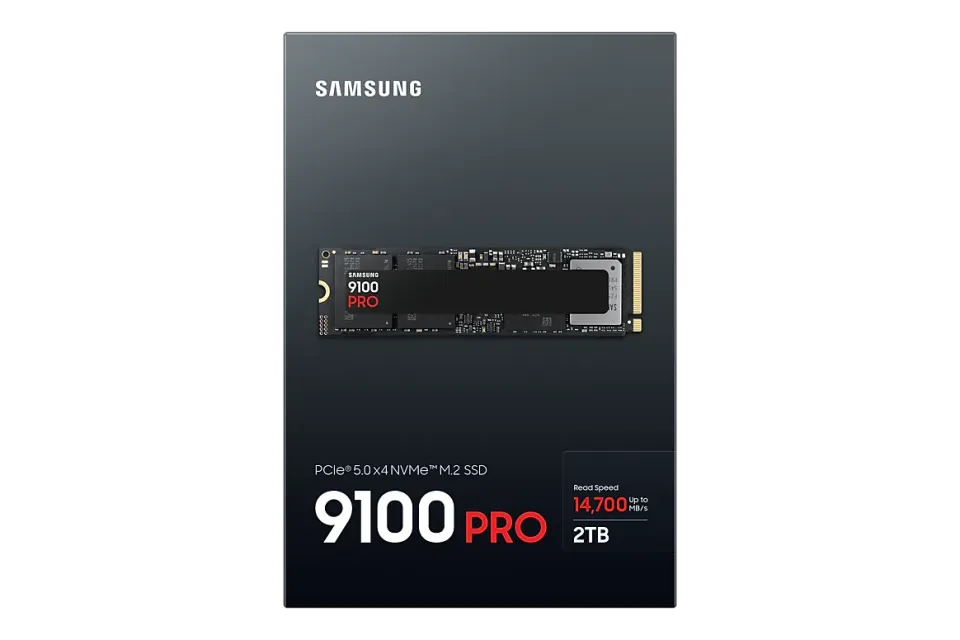 SAMSUNG 9100 PRO 2TB PCIe 5.0 NVMe SSD M.2 PCIe 5.0 x4 NVMe 2.0 (čtení max. 14700MB/s, zápis max. 13400MB/s)