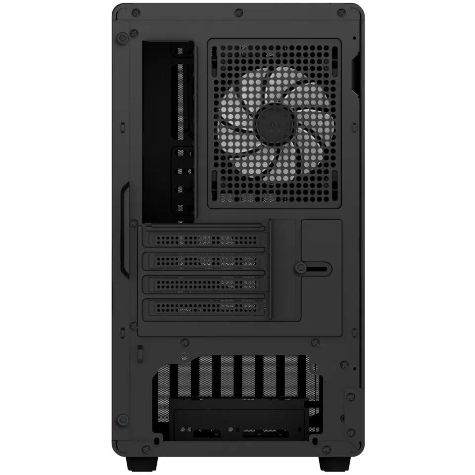EVOLVEO Panthera, skříň mATX, 3x ARGB ventilátor 120mm, dřevěný přední panel + s