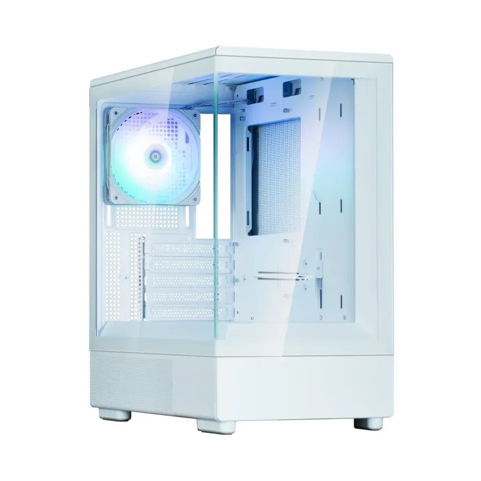 Zalman skříň P10 White / miniT / 1x120mm fan ARGB / USB 3.0 / USB-C / temperované sklo / bílá