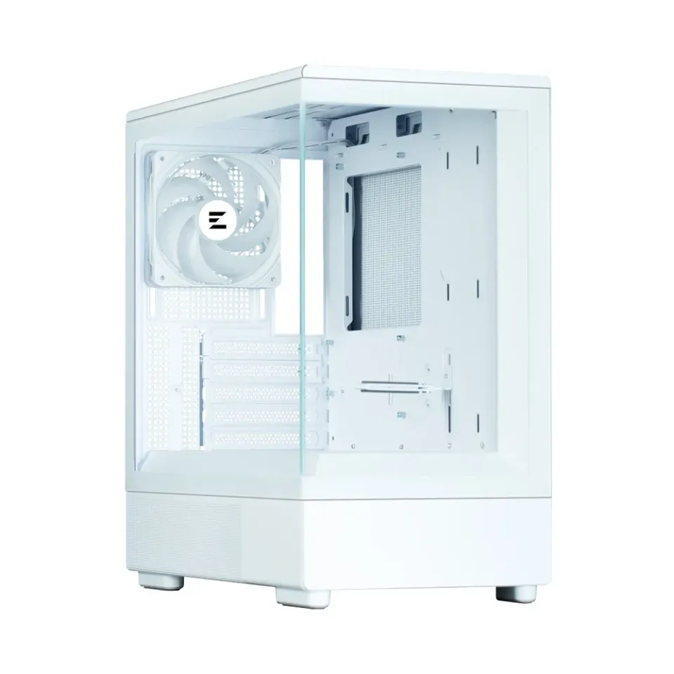 Zalman skříň P10 White / miniT / 1x120mm fan ARGB / USB 3.0 / USB-C / temperované sklo / bílá