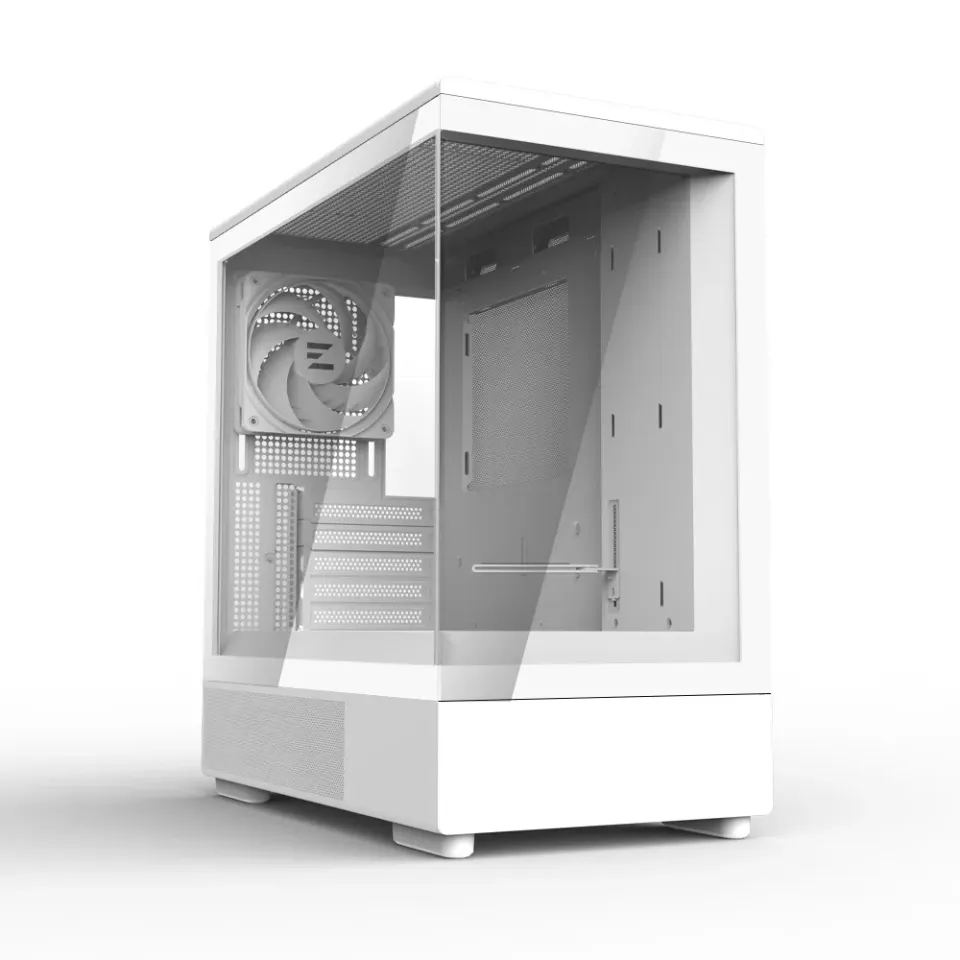 Zalman skříň P10 White / miniT / 1x120mm fan ARGB / USB 3.0 / USB-C / temperované sklo / bílá