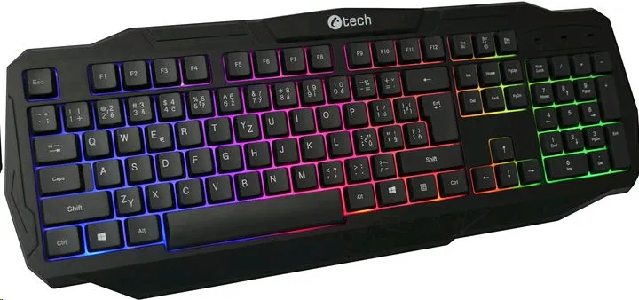 C-TECH Arcus GKB-15/Drátová USB/CZ-SK layout/Černá