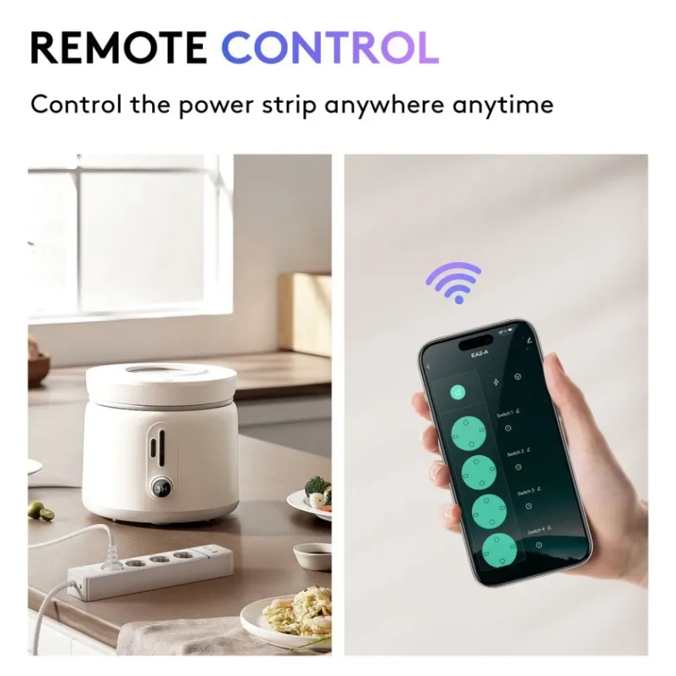 IMMAX NEO LITE SMART chytrý prodlužovací přívod/ 4x FR zásuvka/ 1x USB/ 2x USB-C/ Power delivery/ Wi-Fi/ bílý/ TUYA